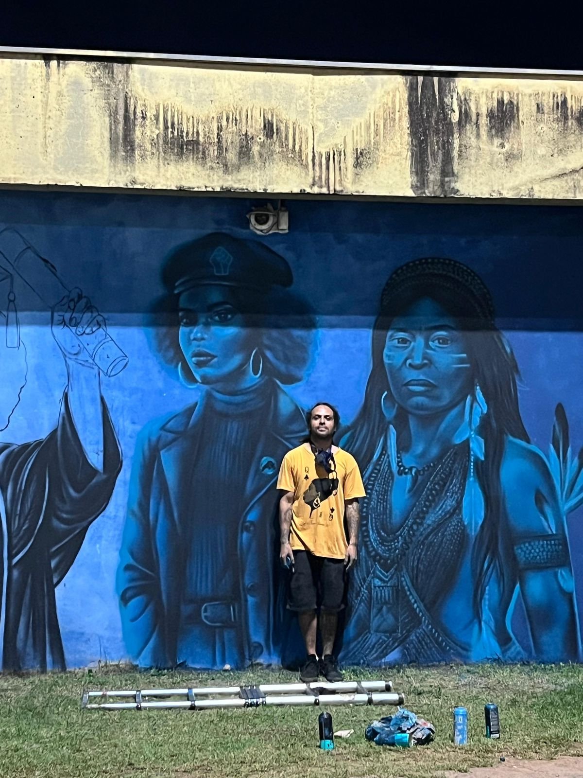 SIQ, artista cuiabano que ganha o mundo com grafites realistas e ancestrais