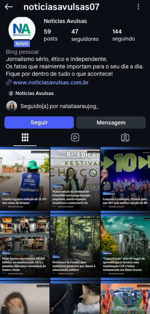 Siga Notícias Avulsas no Instagram